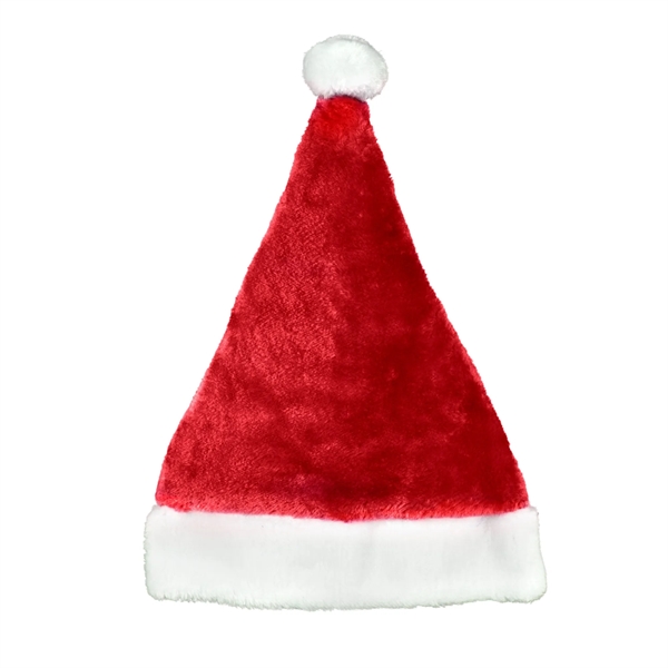 Red Plush Santa Hat - Red Plush Santa Hat - Image 2 of 3