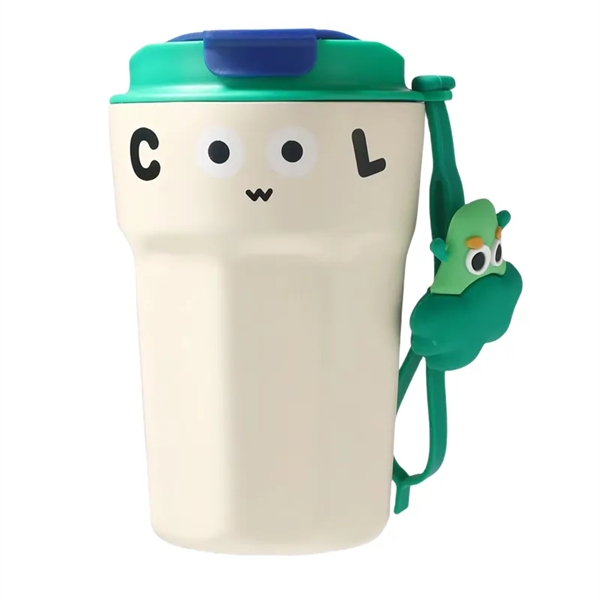 420ML Cartoon Vacuum Insulated Travel Coffee Mugs W/Handle - 420ML Cartoon Vacuum Insulated Travel Coffee Mugs W/Handle - Image 1 of 8