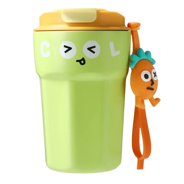 420ML Cartoon Vacuum Insulated Travel Coffee Mugs W/Handle - 420ML Cartoon Vacuum Insulated Travel Coffee Mugs W/Handle - Image 4 of 8