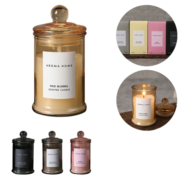 Ins Style Vintage Glass Scented Candle - Ins Style Vintage Glass Scented Candle - Image 0 of 7