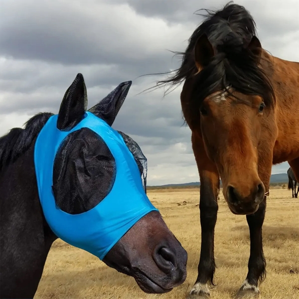 Soft Fabric Horse Face Cover - Soft Fabric Horse Face Cover - Image 3 of 8