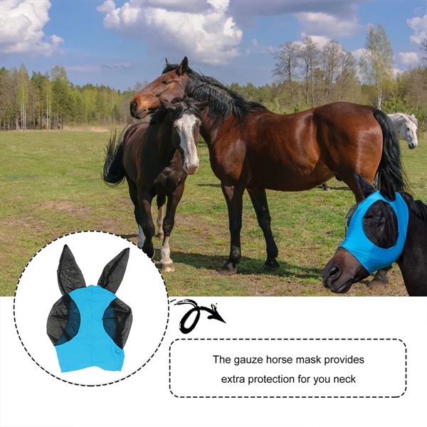 Soft Fabric Horse Face Cover - Soft Fabric Horse Face Cover - Image 4 of 8