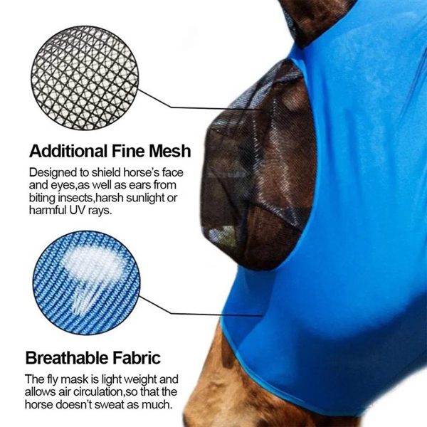 Soft Fabric Horse Face Cover - Soft Fabric Horse Face Cover - Image 6 of 8