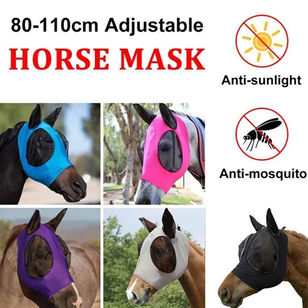 Soft Fabric Horse Face Cover - Soft Fabric Horse Face Cover - Image 8 of 8