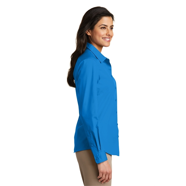 Port Authority Women's Long Sleeve Carefree Poplin Shirt. - Port Authority Women's Long Sleeve Carefree Poplin Shirt. - Image 28 of 60