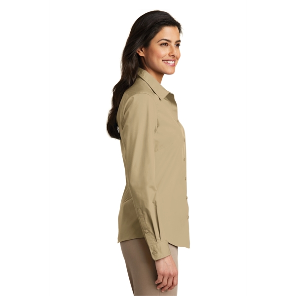 Port Authority Women's Long Sleeve Carefree Poplin Shirt. - Port Authority Women's Long Sleeve Carefree Poplin Shirt. - Image 53 of 60