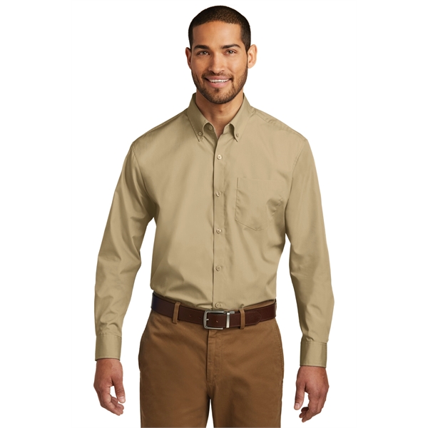 Port Authority Long Sleeve Carefree Poplin Shirt. - Port Authority Long Sleeve Carefree Poplin Shirt. - Image 30 of 65