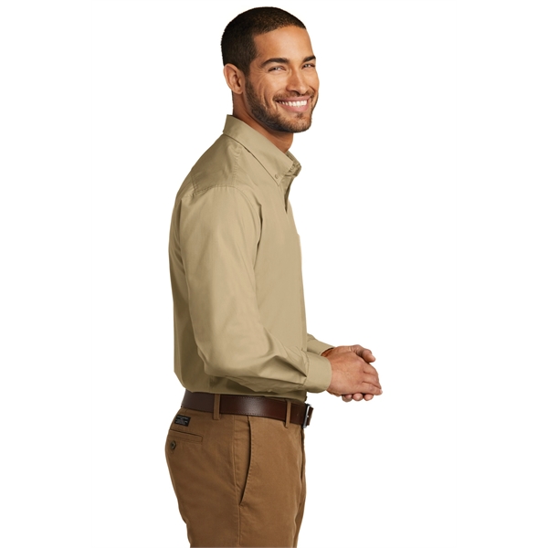 Port Authority Long Sleeve Carefree Poplin Shirt. - Port Authority Long Sleeve Carefree Poplin Shirt. - Image 32 of 65