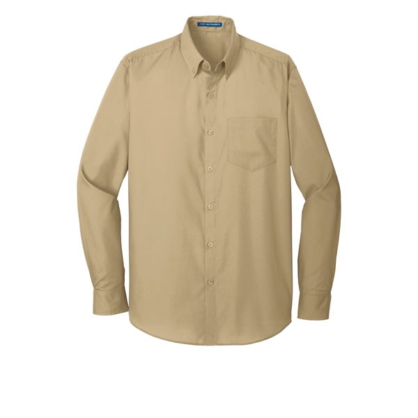 Port Authority Long Sleeve Carefree Poplin Shirt. - Port Authority Long Sleeve Carefree Poplin Shirt. - Image 33 of 65