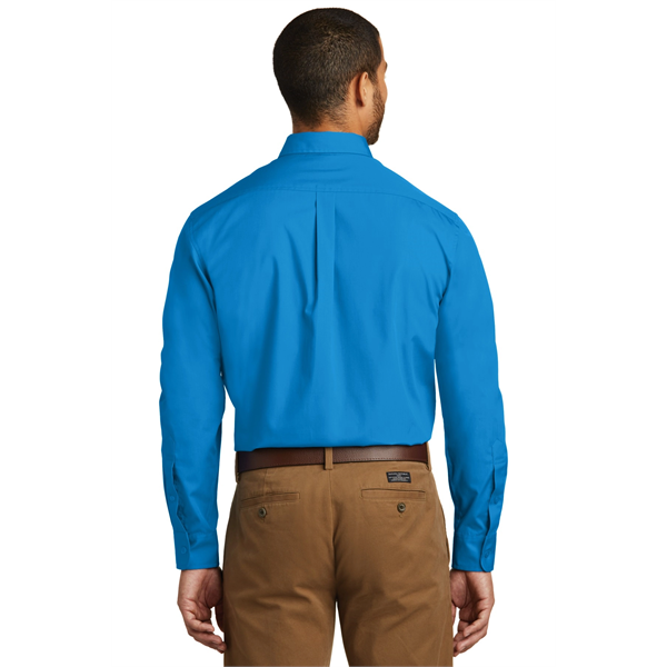 Port Authority Long Sleeve Carefree Poplin Shirt. - Port Authority Long Sleeve Carefree Poplin Shirt. - Image 36 of 65