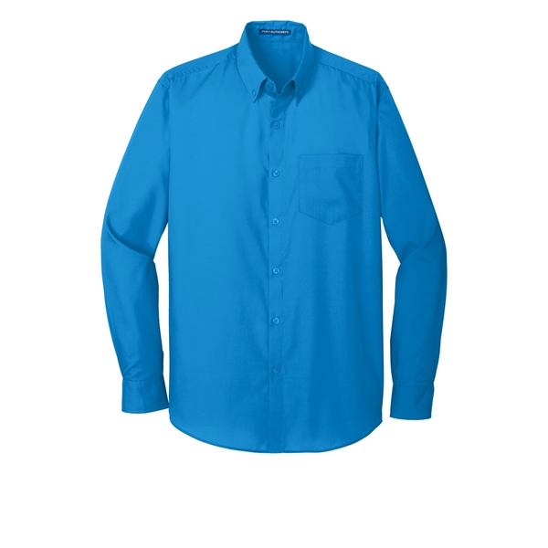 Port Authority Long Sleeve Carefree Poplin Shirt. - Port Authority Long Sleeve Carefree Poplin Shirt. - Image 38 of 65