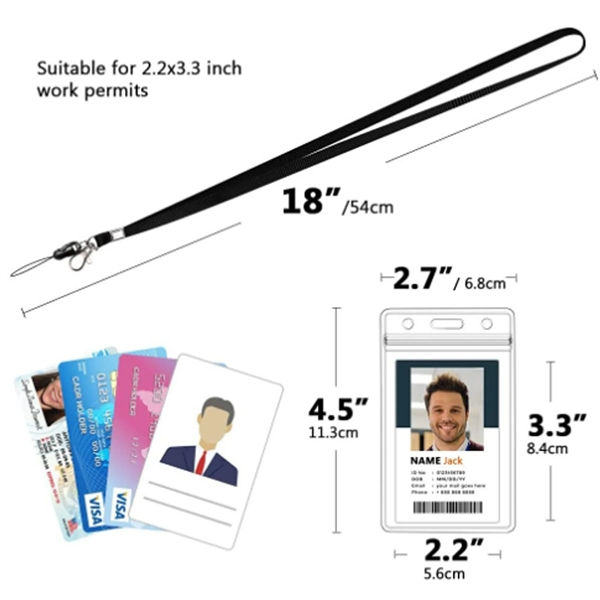 Id Card Badge Holder With Telescopic Lanyard - Id Card Badge Holder With Telescopic Lanyard - Image 1 of 5