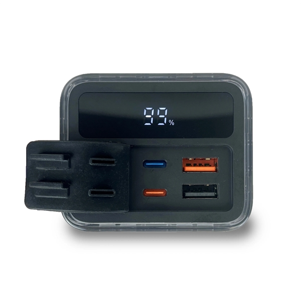 40K mAh Outdoor LED Light Up Fast Charging Power Bank - 40K mAh Outdoor LED Light Up Fast Charging Power Bank - Image 4 of 10