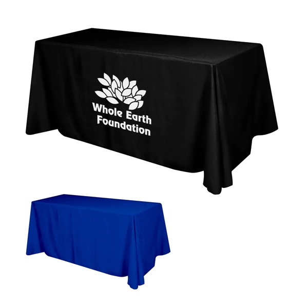 Flat Polyester 4-Sided Table Cover - fits 6' standard table - Flat Polyester 4-Sided Table Cover - fits 6' standard table - Image 1 of 1