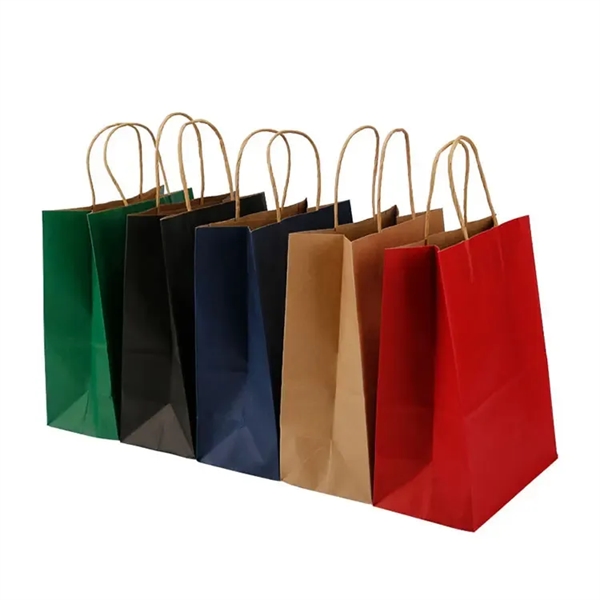 Imprited Kraft Paper Shopper Bag - Imprited Kraft Paper Shopper Bag - Image 4 of 4