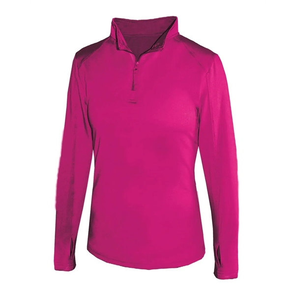 Badger Women's Lightweight Quarter-Zip Pullover - Badger Women's Lightweight Quarter-Zip Pullover - Image 8 of 33