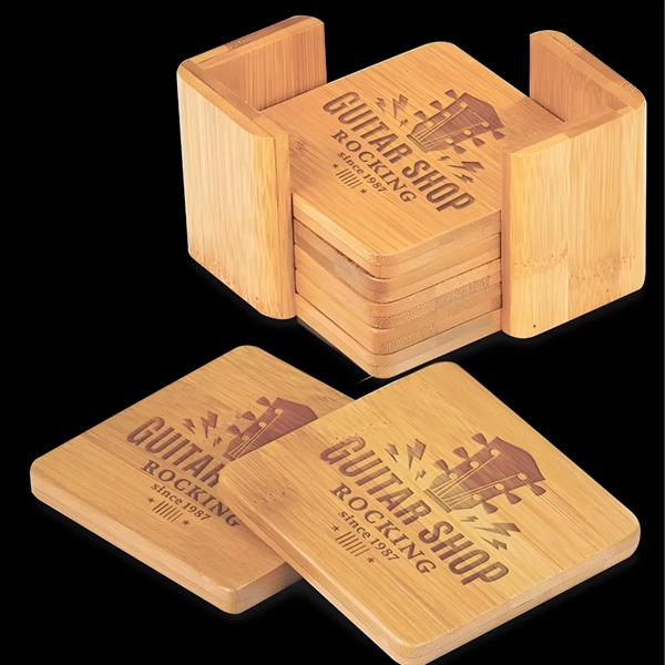 6pcs Bamboo Coaster Set - 6pcs Bamboo Coaster Set - Image 0 of 0