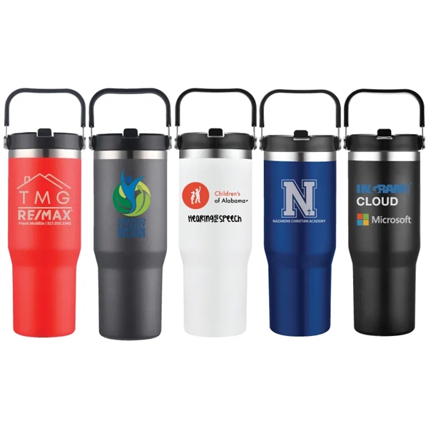 Falcon 30 oz. Vacuum Insulated Tumbler w/ Handle - Falcon 30 oz. Vacuum Insulated Tumbler w/ Handle - Image 0 of 7