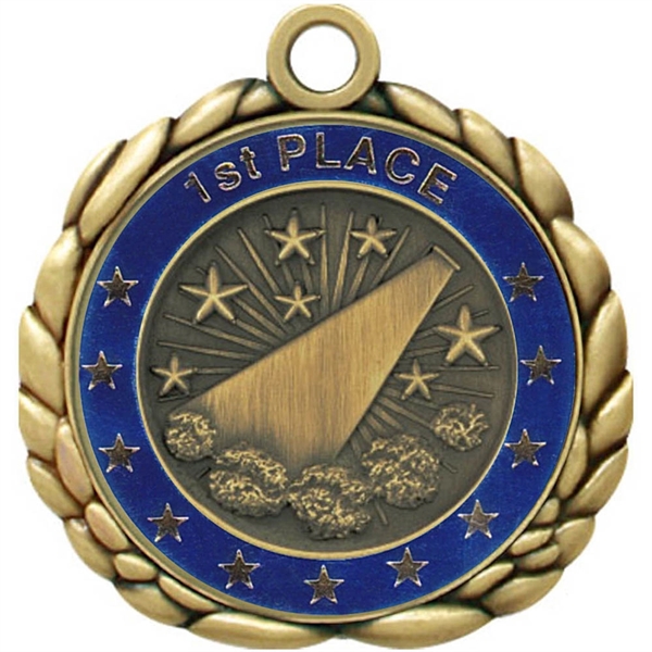 2 1/2" Quali-Craft Cheerleading Medallion - 2 1/2" Quali-Craft Cheerleading Medallion - Image 1 of 9