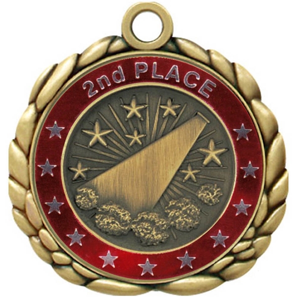2 1/2" Quali-Craft Cheerleading Medallion - 2 1/2" Quali-Craft Cheerleading Medallion - Image 2 of 9