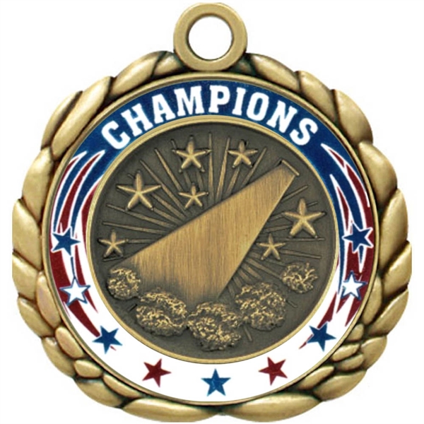 2 1/2" Quali-Craft Cheerleading Medallion - 2 1/2" Quali-Craft Cheerleading Medallion - Image 4 of 9