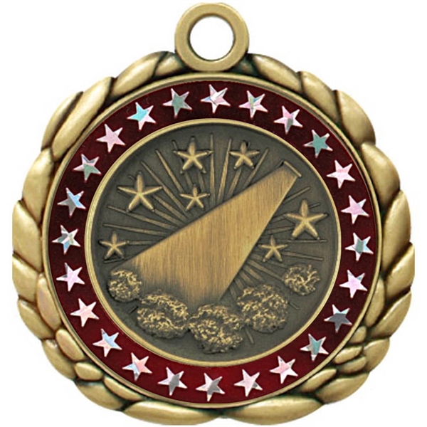 2 1/2" Quali-Craft Cheerleading Medallion - 2 1/2" Quali-Craft Cheerleading Medallion - Image 7 of 9