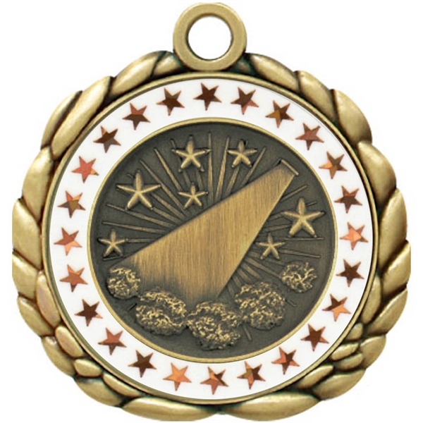 2 1/2" Quali-Craft Cheerleading Medallion - 2 1/2" Quali-Craft Cheerleading Medallion - Image 8 of 9