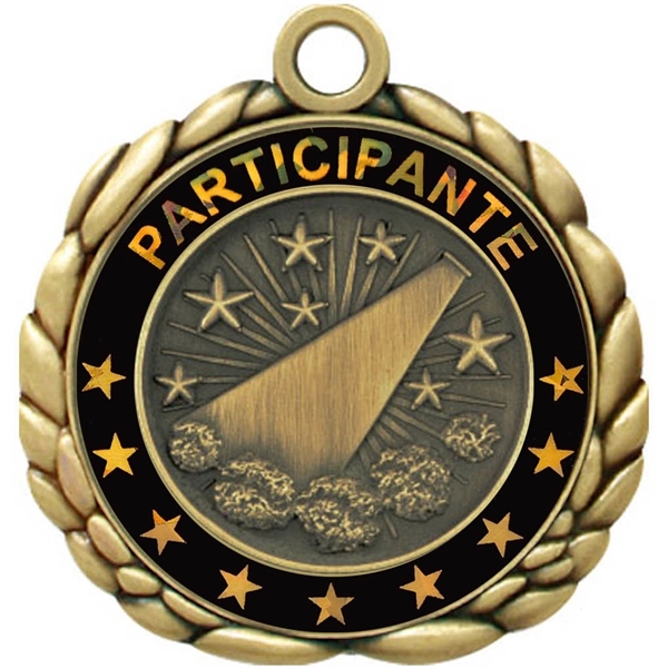 2 1/2" Quali-Craft Cheerleading Medallion - 2 1/2" Quali-Craft Cheerleading Medallion - Image 9 of 9