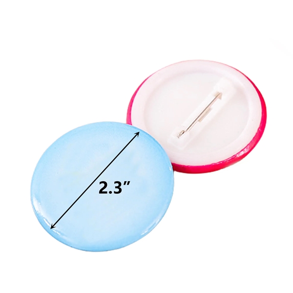 MOQ 20pcs 2.3" Round Plastic/Tinplate Full-Color Pin Badge - MOQ 20pcs 2.3" Round Plastic/Tinplate Full-Color Pin Badge - Image 1 of 1