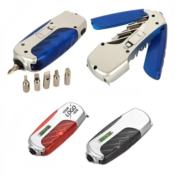 Multifunction Screwdriver Set with LED Light & Tape Measure - Multifunction Screwdriver Set with LED Light & Tape Measure - Image 0 of 3