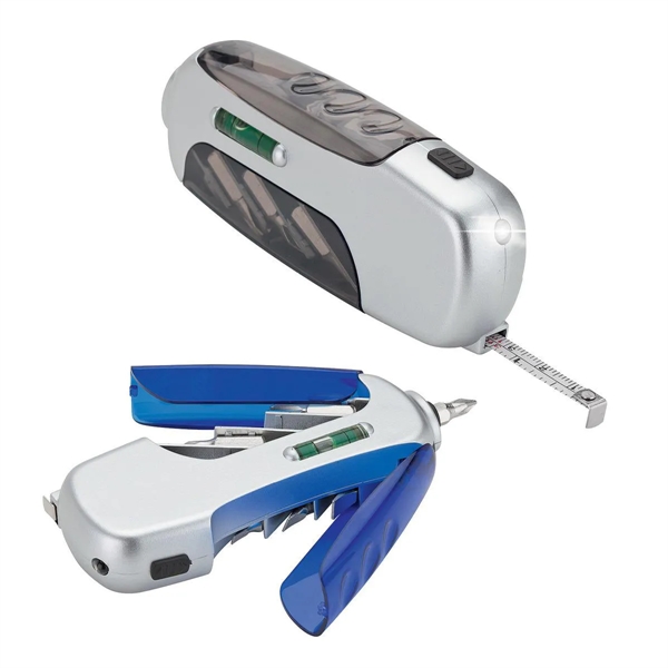 Multifunction Screwdriver Set with LED Light & Tape Measure - Multifunction Screwdriver Set with LED Light & Tape Measure - Image 1 of 3