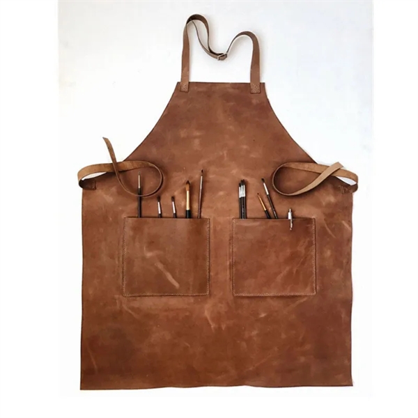 Full Leather Handcrafted Apron - Full Leather Handcrafted Apron - Image 2 of 4