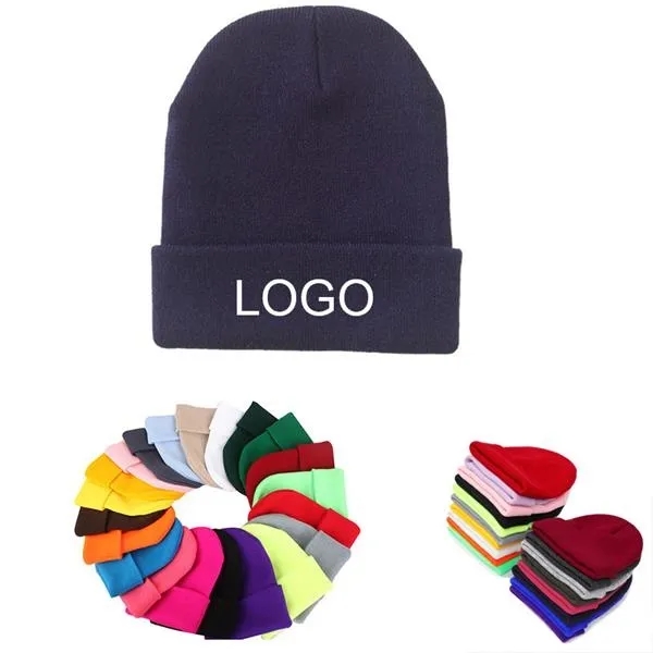 High-Quality Men's Knit Cuffed Beanie - High-Quality Men's Knit Cuffed Beanie - Image 7 of 55
