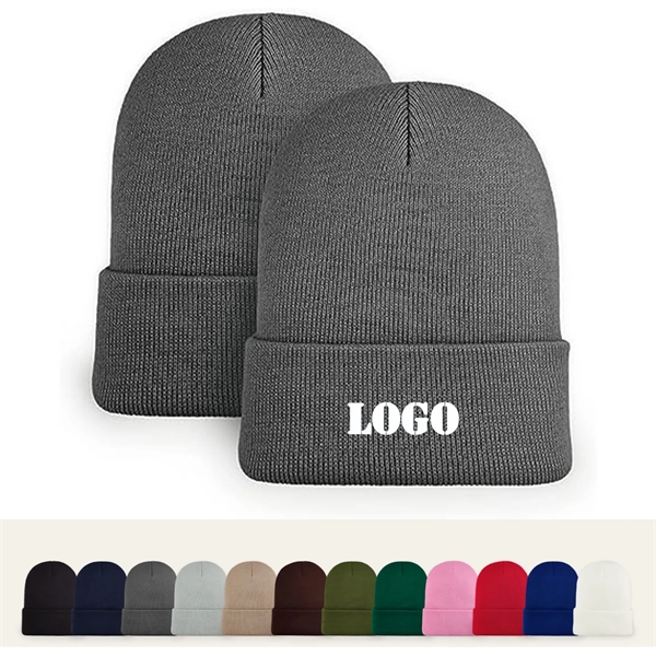 High-Quality Men's Knit Cuffed Beanie - High-Quality Men's Knit Cuffed Beanie - Image 9 of 55