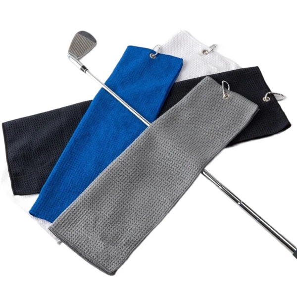 Microfiber Waffle Golf Towel - Microfiber Waffle Golf Towel - Image 3 of 4