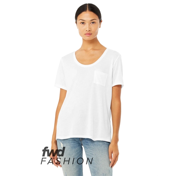 FWD Fashion Ladies' Flowy Pocket T-Shirt - FWD Fashion Ladies' Flowy Pocket T-Shirt - Image 12 of 12