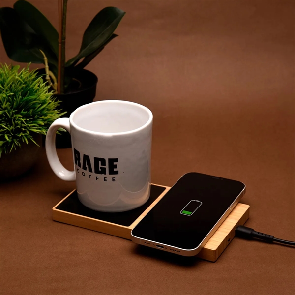 Bamboo Mug Warmer Wireless Charger - Bamboo Mug Warmer Wireless Charger - Image 1 of 4