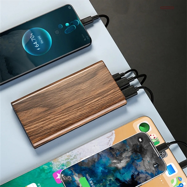 Wood Grain Wireless Charger Power Bank - Wood Grain Wireless Charger Power Bank - Image 8 of 8