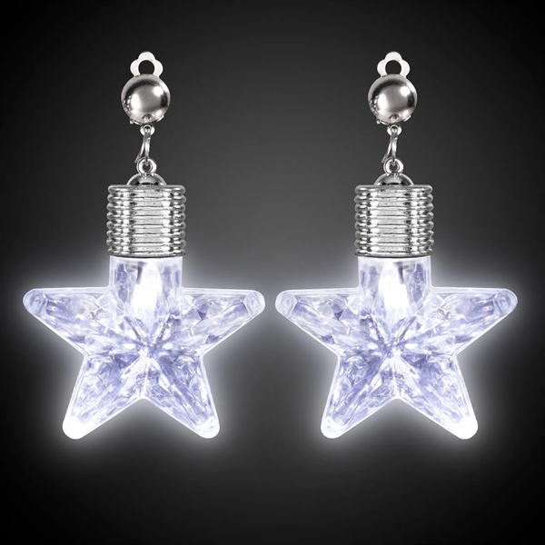 Patriotic Star LED Clip On Earrings - Patriotic Star LED Clip On Earrings - Image 2 of 3