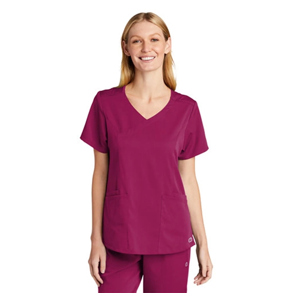 WonderWink® Women's Premiere Flex™ Mock Wrap Top - WonderWink® Women's Premiere Flex™ Mock Wrap Top - Image 5 of 12