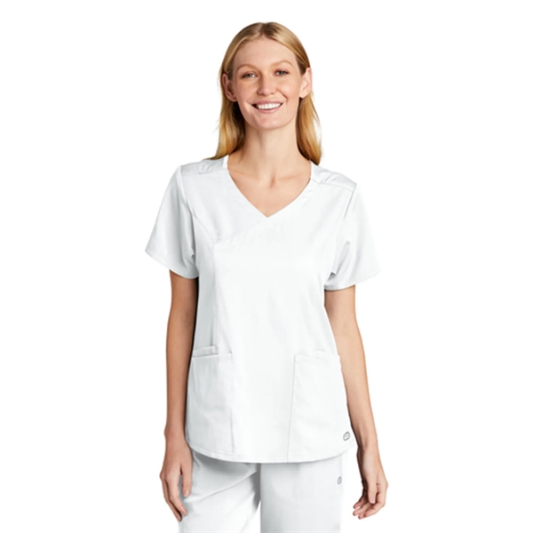 WonderWink® Women's Premiere Flex™ Mock Wrap Top - WonderWink® Women's Premiere Flex™ Mock Wrap Top - Image 12 of 12