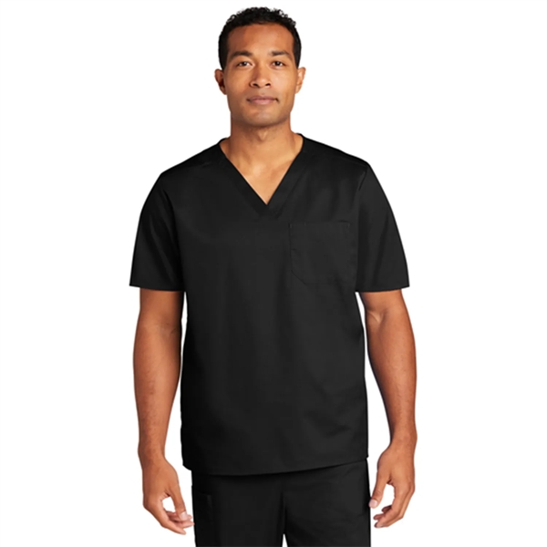 WonderWink® Unisex WorkFlex™ Chest Pocket V-Neck Top - WonderWink® Unisex WorkFlex™ Chest Pocket V-Neck Top - Image 2 of 9