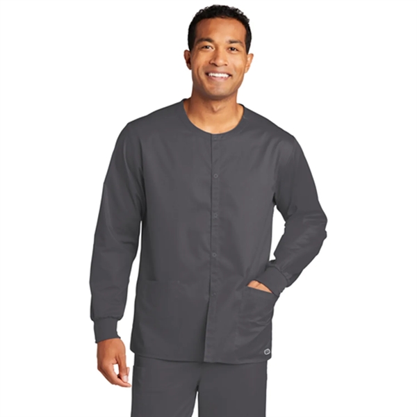 WonderWink® Unisex WorkFlex™ Snap-Front Scrub Jacket - WonderWink® Unisex WorkFlex™ Snap-Front Scrub Jacket - Image 10 of 10