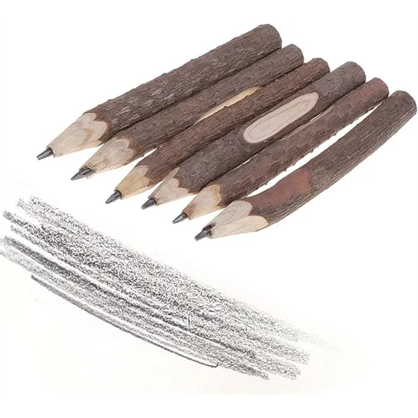Wood Branch Natural Pencil Rustic Bark Office Wooden Gift - Wood Branch Natural Pencil Rustic Bark Office Wooden Gift - Image 3 of 4