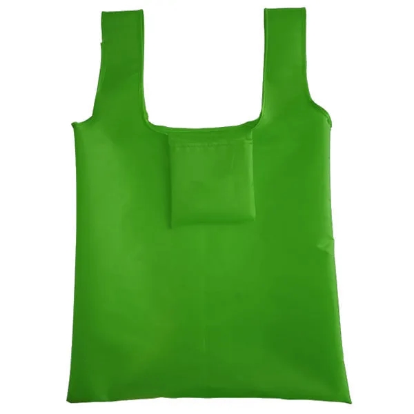 T-shirt Foldable RPET Shopping Bag with Pouch - T-shirt Foldable RPET Shopping Bag with Pouch - Image 3 of 6