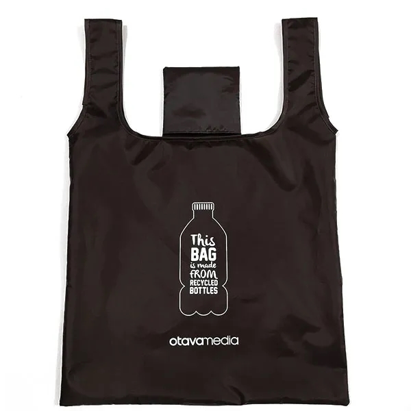 T-shirt Foldable RPET Shopping Bag with Pouch - T-shirt Foldable RPET Shopping Bag with Pouch - Image 6 of 6