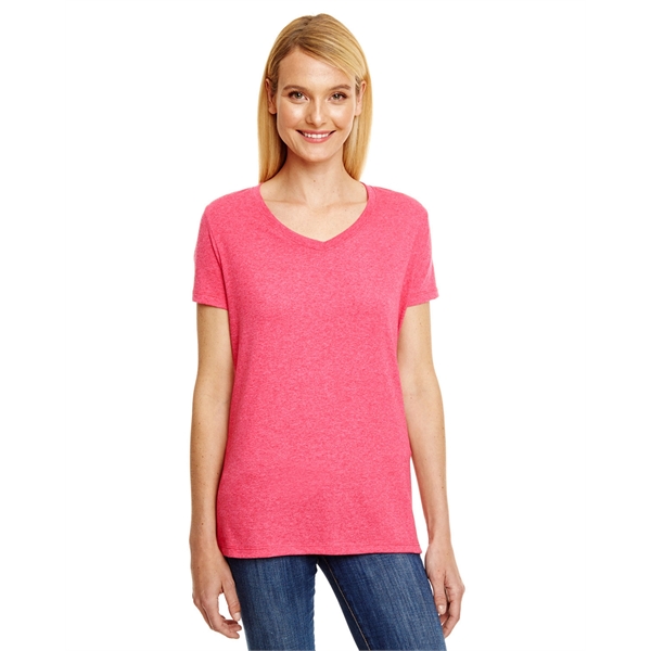 Hanes Ladies' Perfect-T Triblend V-Neck T-shirt - Hanes Ladies' Perfect-T Triblend V-Neck T-shirt - Image 15 of 63