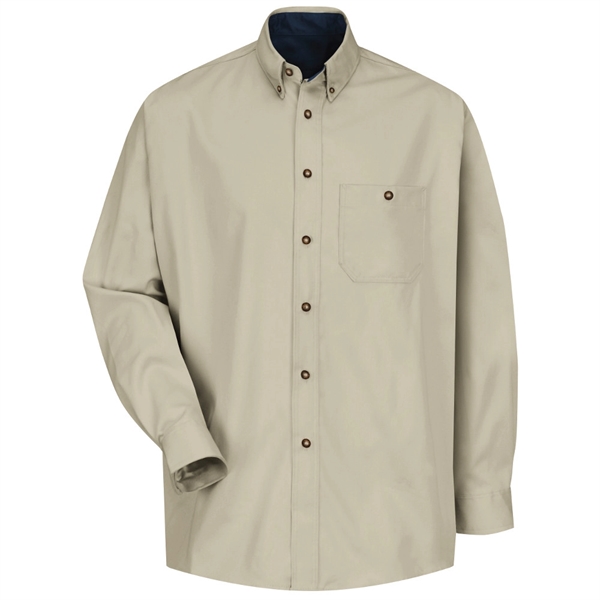 Red Kap® Men's Long Sleeve Cotton Contrast Dress Shirt - Red Kap® Men's Long Sleeve Cotton Contrast Dress Shirt - Image 2 of 3