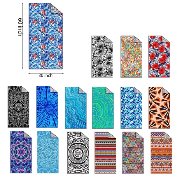 Eco-friendly Custom  Velour Beach Towel (30"x 60")