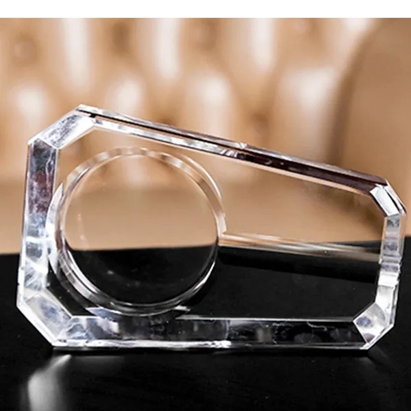 Clear Crystal Single Cigar Ashtray - Clear Crystal Single Cigar Ashtray - Image 4 of 6